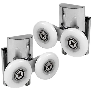 

Heavy Duty Zinc Alloy Dual Wheel Top/Bottom Shower Door Rollers Runners 23mm Wheel Dia Bathroom Sliding Door Hanging Wheel