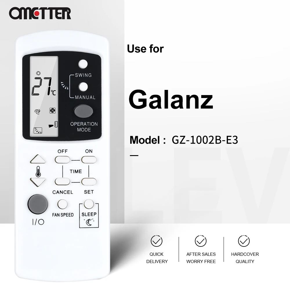 Replacement Remote Control For Mistral Air Conditioners - Compatible With GZ-1002B-E1/E3 & MSS Series Models