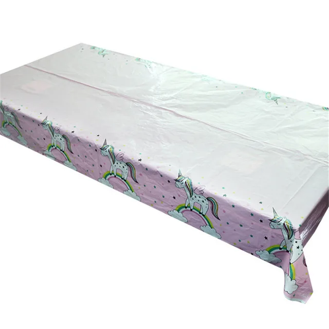 tablecloth D Новое поступление Рождественская вечеринка по случаю Дня рождения, праздник подарок для детей милый Единорог телескопическая металлическая книжная полка PAD52 - Цвет: tablecloth D