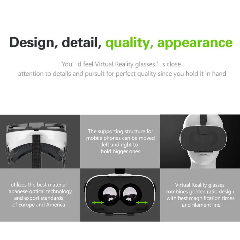 Fiit VR 2N 3 D шлем Viar 3D очки Виртуальная реальность гарнитура шлем стекла для очков для телефона смартфон мобильный игровой комплект