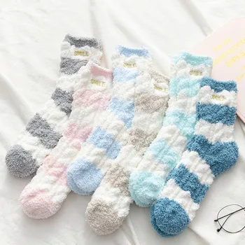 

Candy Warm Lady Heart Cute Winter Kawaii Thick Casual Women Socks Fuzzy Fluffy Terry Warm Socks Short Cute Cotton Socks Female