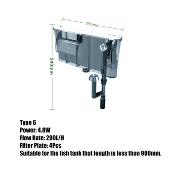 

New Fish Tank air pump Filter Aquarium External Filter Waterfall Suspension Oxygen Pump Submersible Hanging Fliter