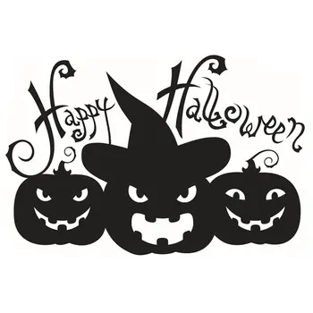 

Pumpkin Lantern Ghost Wall Sticker Happy Halloween Party Decoration Room Removable Stickers Home Decor Window Decal
