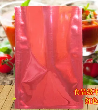 

500Pcs/ Lot Top Open Up Aluminum Foil Packging Bag Red Heat Seal Tea Snack Food Vacuum Mylar Packing Bag Coffee Pack Storage Bag