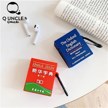 

Q UNCLE Innovative Dictionary Cases for Apple Airpods Wireless Bluetooth 2 Generation Earphone Cases Silicone Rings Headset Box