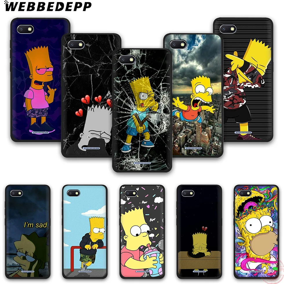 WEBBEDEPP Симпсон TPU чехол для телефона чехол-накладка Redmi Note 6Pro 7Pro 4A 4X 5 5A 6A 8A 7 S2 note 8 |