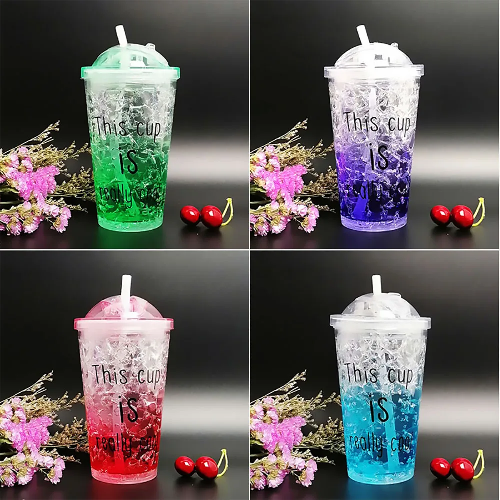 435ml Summer Bobo Cup With Build-in Lid Plastic Straw Cup Kids Gift Iced  Coffee Mug Double Wall Water Tumbler Gift For Children - Tumblers -  AliExpress