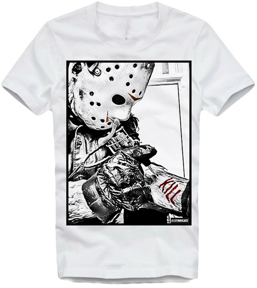 

E1Syndicate T Shirt Jason Voorhees Friday Horror 13 4143 Loose Size Tee Shirt