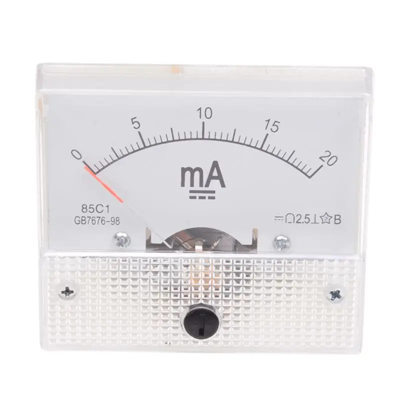 0-20 мА Аналоговый постоянного тока Панель метр амперметр 85C1-A