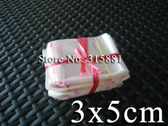 

2000x Poly Bag in size 3x5cm in clear color with self-adhesive seal + Free shipping
