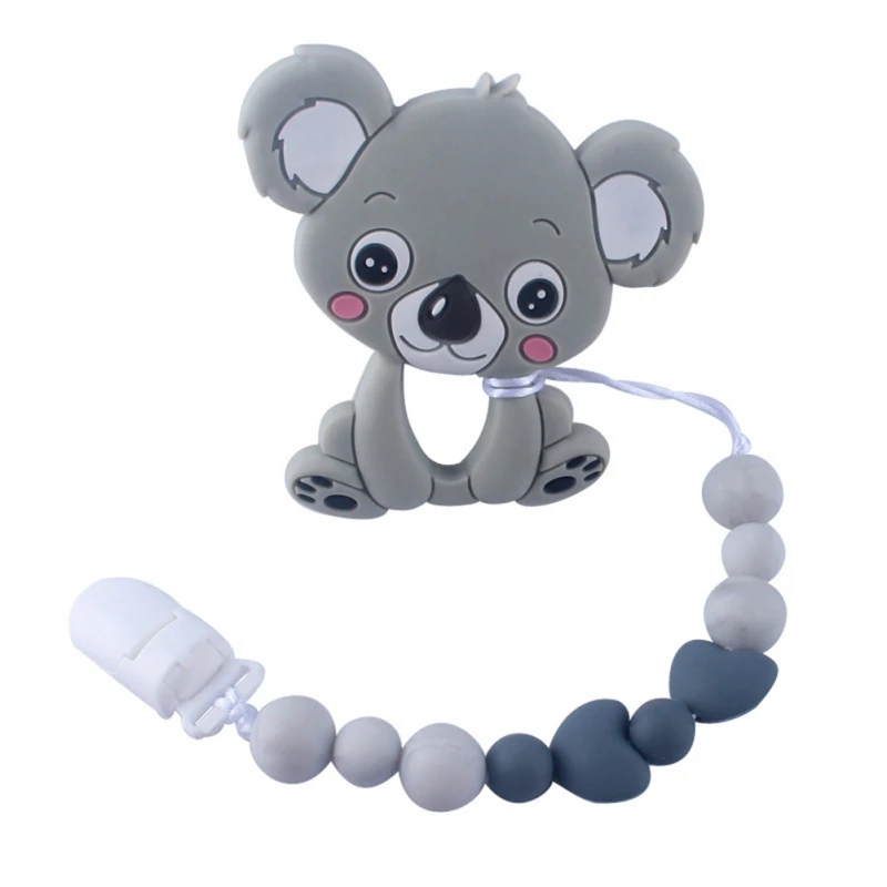 

Baby Care Baby Teether Nursing Pacifier Clips Silicone Infant Child Cartoon heart Soother Beaded Chains Teethers Toy Kids Gift