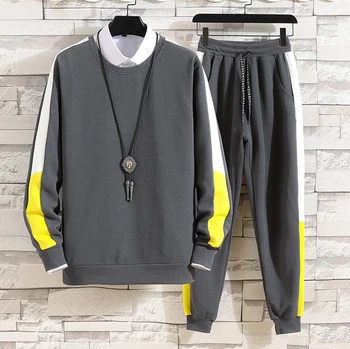 

2020 New Leisure Suit for Young Men Ropa Para Hombre Casual Men Suit Set Pa01