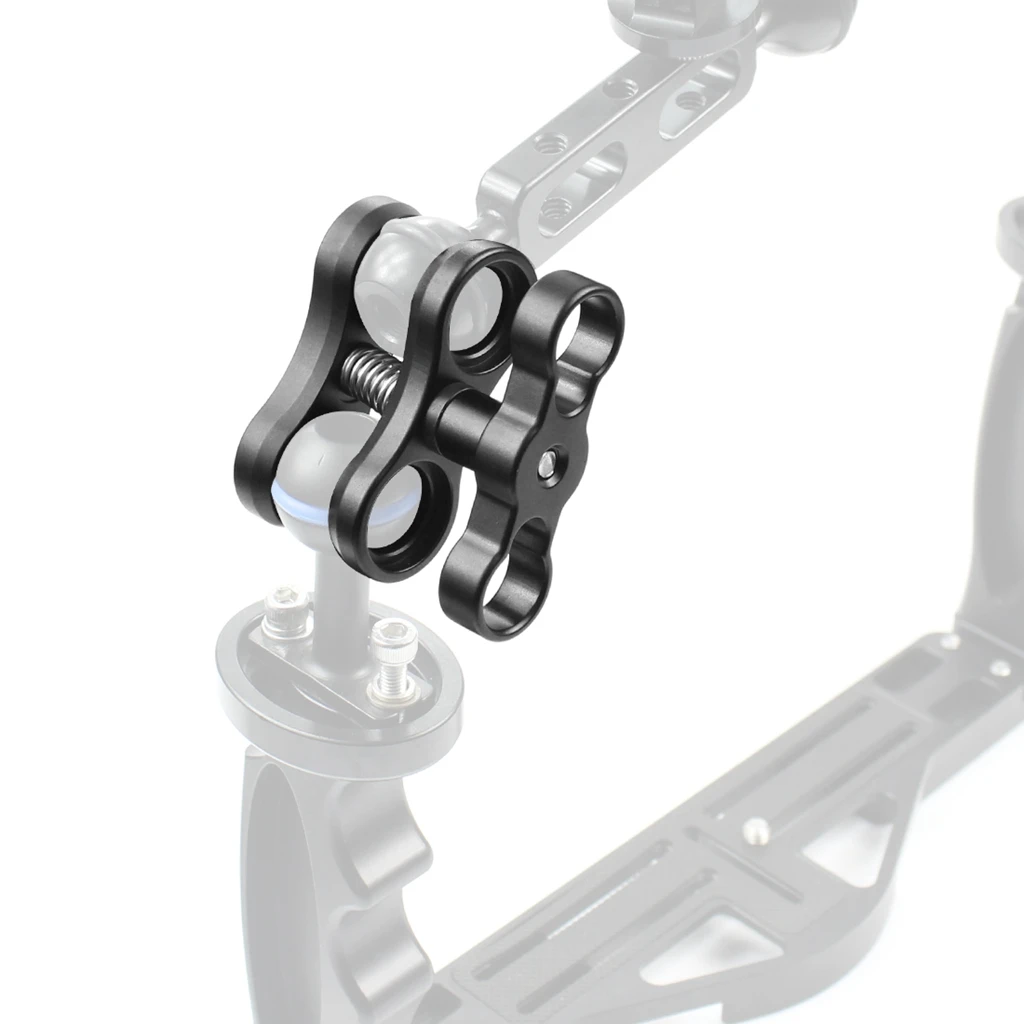 Universal 1`` Ball Clamp Clip Mount Joint Connector for Underwater Light Arm
