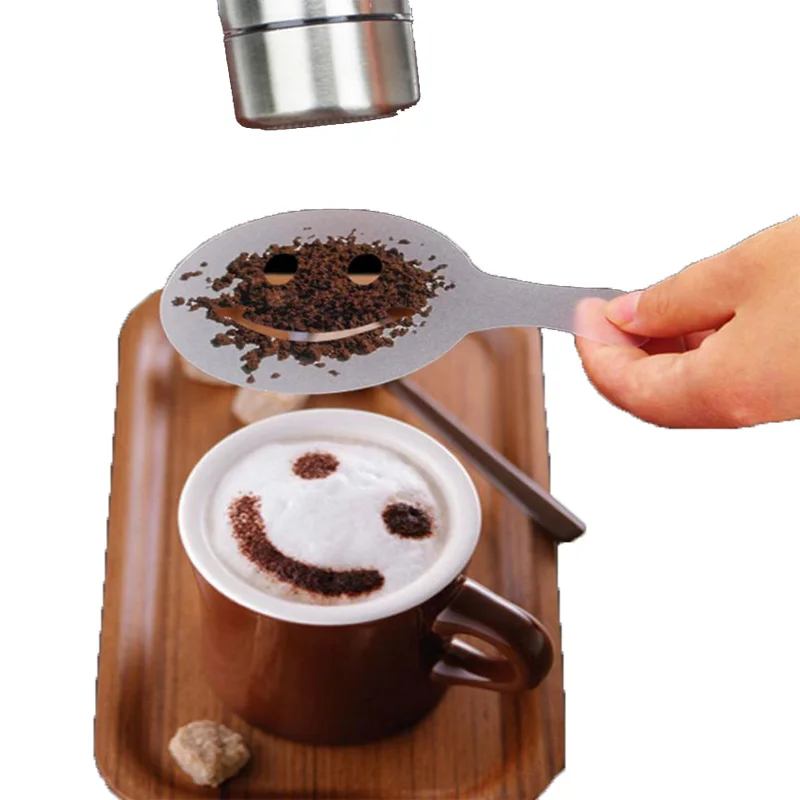 

New 16pcs Plastic Fancy Coffee Printing Model Cake Coffee DIY Decoration Mold Fondant Pattern Printing Stencils
