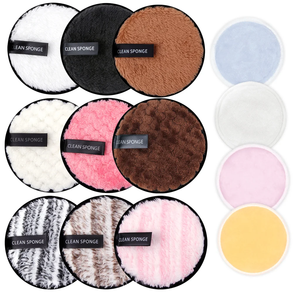 Makeup-Remover-Cloth Towel Makeup-Pads Cosmetic-Puff Face-Cleaning Washable 3/4/8pcs
