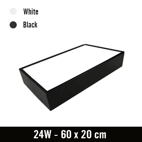 60x20cm 24W Современный светодиодный потолочный светильник, светильник, светильник для гостиной, офиса, поверхностного монтажа, спальни, 220 В, 110 В, панель дистанционного управления - Цвет корпуса: 60x20cm 24W