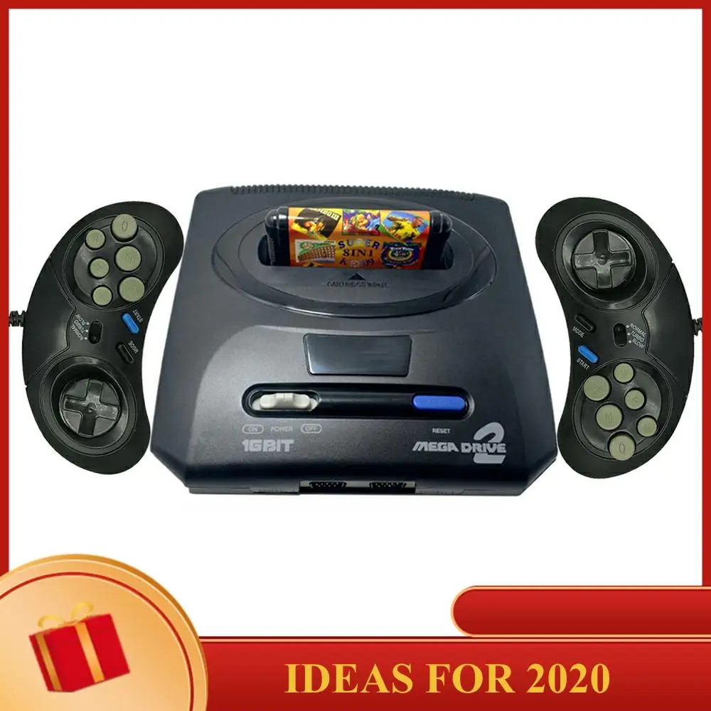 

2019 New Retro Mini TV Video Game Console Controller For Original Sega MegaDrive MD2 16 Bit with AV output Double Wired Gamepads