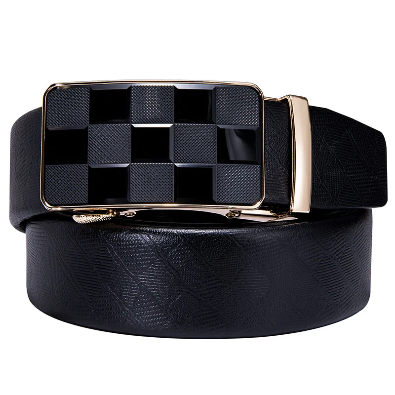 Buy Men's Belt,Civantiya Leather Ratchet Black Slide Buckle Designer Belts,  Black Style 04, Adjustable from 20 to 44 Waist at