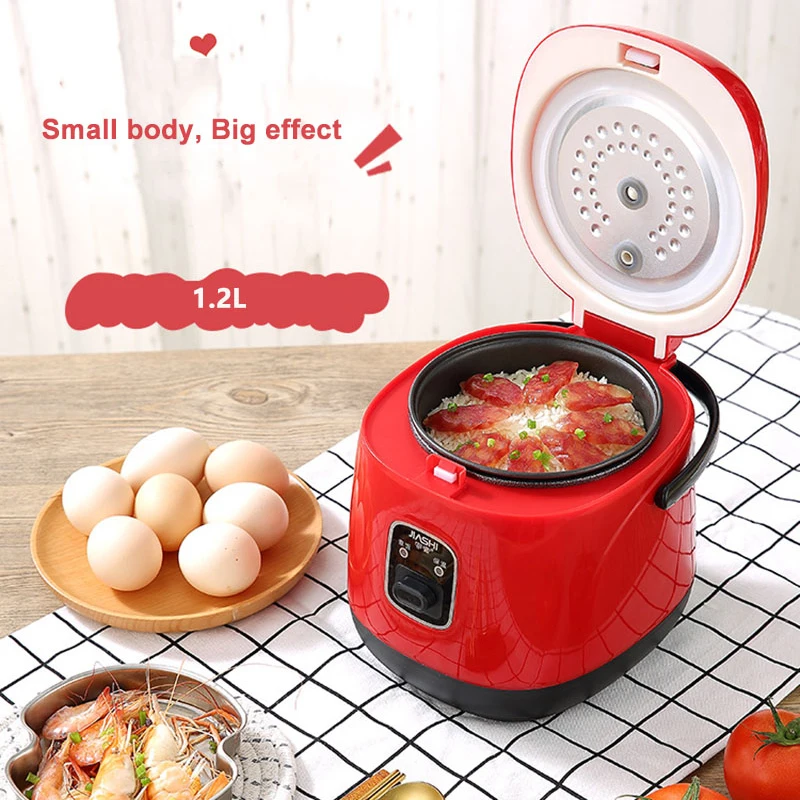 

1.2L Mini Rice Cooker Multi-function Single Electric Rice Cooker Non-Stick Household Small Cooking Machine Make Porriage Soup