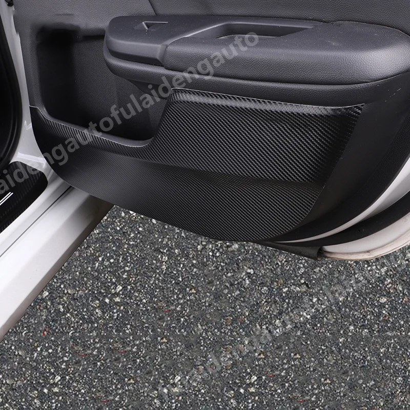 4 шт. Новые защитные накладки на дверь из углеродного волокна для Mitsubishi Outlander 2013- автомобильные аксессуары