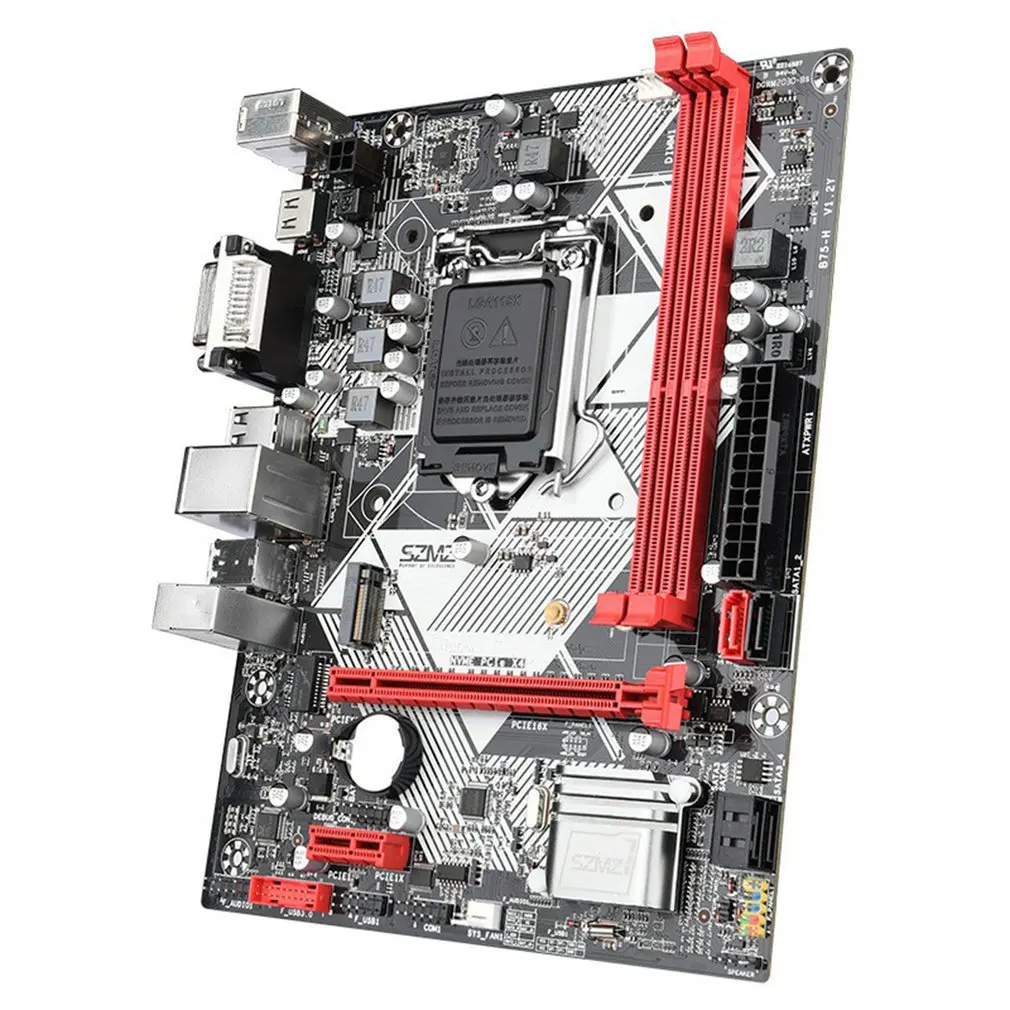 B75-H 1155 CPU Mainboard Desktop Mining M-ATX USB3.0 SATA3.0 DDR3 Dual Channel 16G RAM Mermory PCI-E 3.0 16X For LGA | Компьютеры и