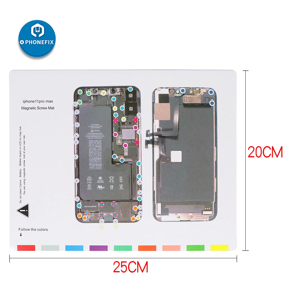 Магнитный коврик для винтов ремонта электроники iPhone 8 8P 7 7P 6 6S 6P 6SP|repair pad|screw matmagnetic