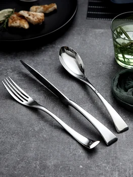 

Stainless Steel Cutlery Set Knife and Fork Western Tableware Steak Spoon Restaurant Cutlery 2 Sets Innovative Kitchen 5CD38