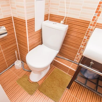 

2Pcs Non Slip Mat Toilet Shower Lid Pad Floor Carpet Cover for Doormats Bathtub Home Kitchen Carpet Home Ornament