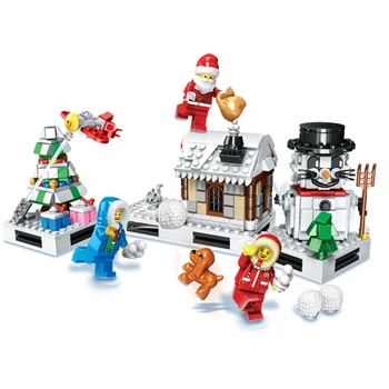 

WEILE 2019 Christmas Santa Send a Gift Building Blocks Sets Bricks Classic City Creator Model Kids Toys