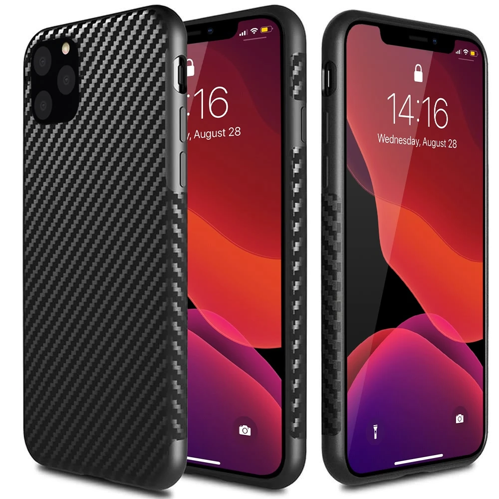 

LCHULLE Newest Cases for IPhone X XS XR 11 Pro MAX 6 6S 7 8 Plus 5 5S SE Carbon Fiber Ultra Slim Protective Cover Shell Coque
