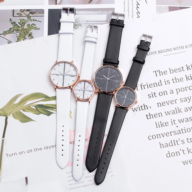 Парные часы новые модные кожаные часы для влюбленных студенческие парные часы Подарки для мужчин и женщин часы Pareja пара без браслета