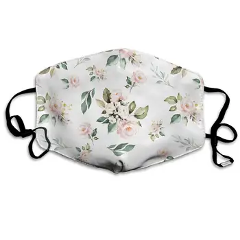 

Flowers Rose. Washable Reusable Mask, Cotton Anti Dust Half Face Mouth Mask For Kids Teens Men Women With Adjustable Ear Loops