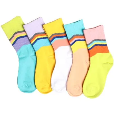 DROZENO хип хоп скейтборд Открытый Счастливый смешные носки хлопок удобные и дышащие для отдыха счастливые носки - Цвет: 5pairs