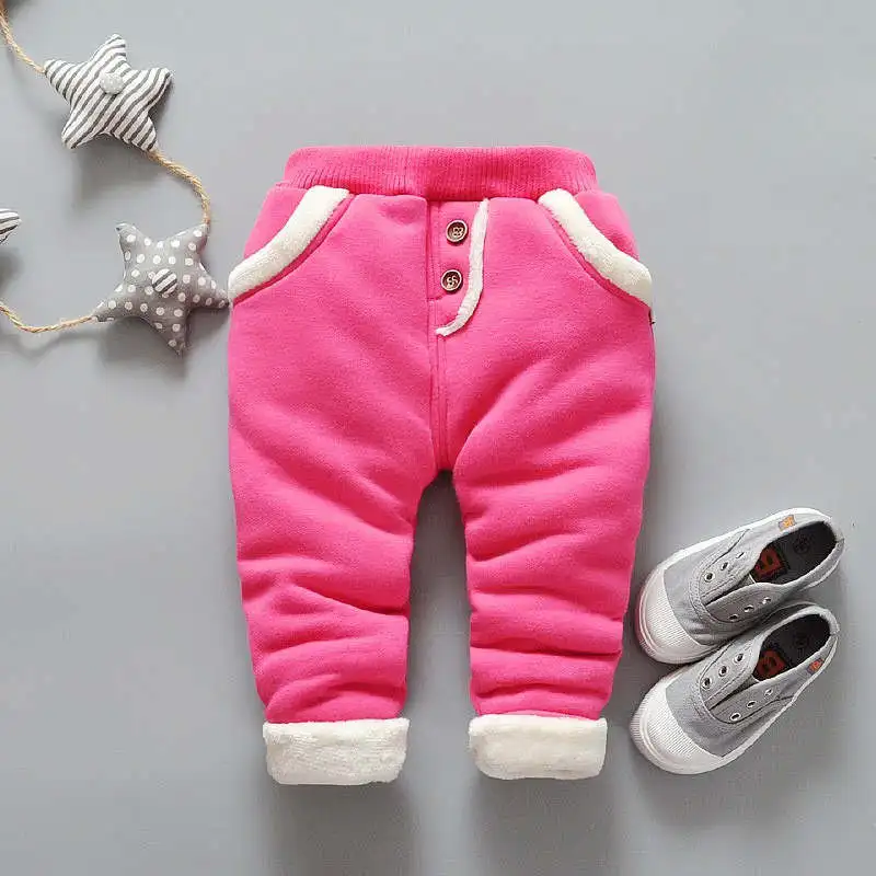 BibiCola/ детские зимние штаны спортивные плотные штаны для мальчиков и девочек зимние теплые длинные леггинсы бархатные штаны для малышей - Цвет: picture color
