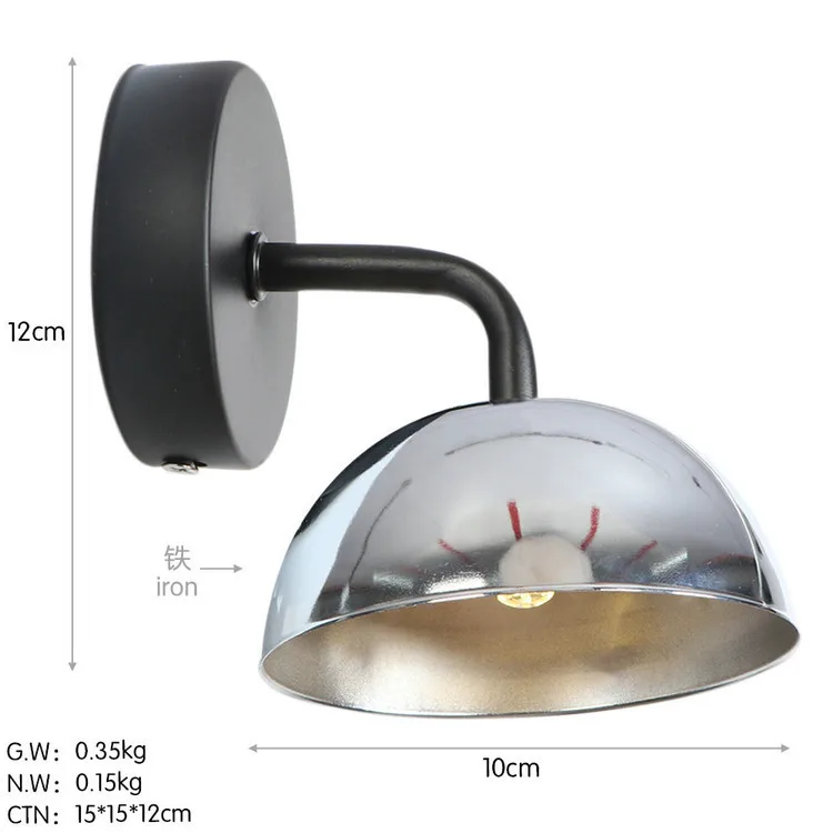 Американский кантри промышленный светодиодный настенный светильник бра креативное железное украшение мини настенный светильник для спальни для лестниц и коридоров светильники - Цвет абажура: C
