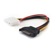 

New 15 Pin Connector SATA Male To Molex IDE 4 Female Adapter Extension Power Cable Computer Wire