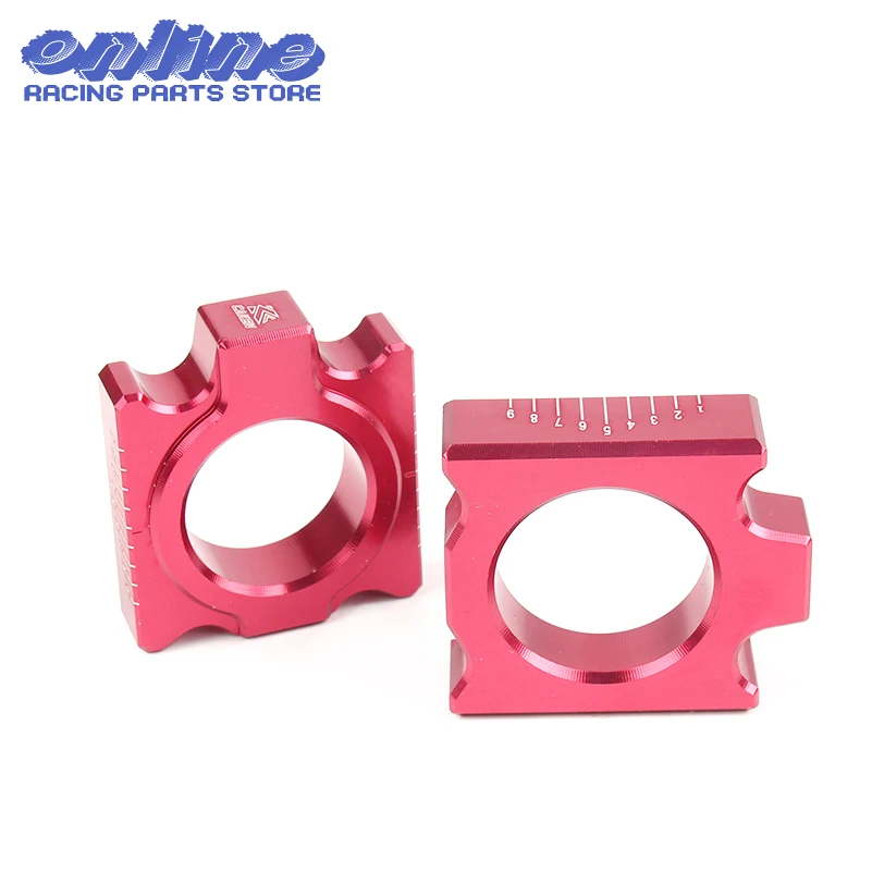 CNC алюминиевая задняя цепь регулировочный мост блоки для CR125/250R CRF250R/250X 450R/450X Dirt bike