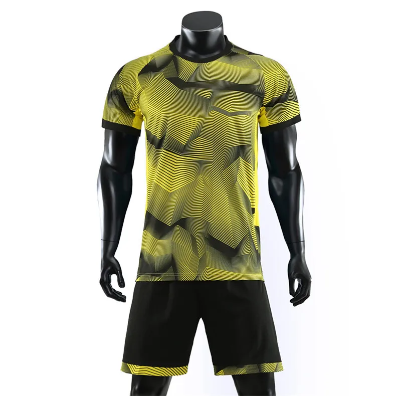 Мужские футбольные майки, наборы, профессиональный Survete, Мужские Спортивные командные тренировочные комплекты, дышащая пустая трикотажная Футбольная форма на заказ - Цвет: Yellow