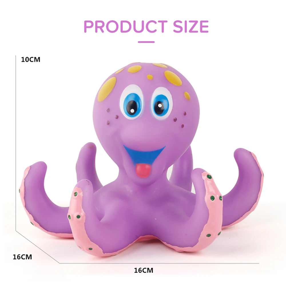 purple octopus bath toy