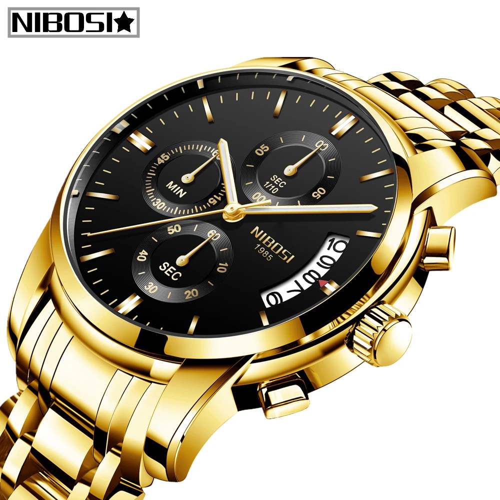 

2020 NIBOSI Mens Watches Top Brand Luxury Automatic Quartz Watch Men Waterproof Sport Men Watch Male Clock Relogio Masculino
