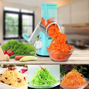 

3 In1 Manual Vegetable Cutter Slicer Multifunctional Round Mandoline Slicer Potato Cheese Kitchen Gadgets Kitchen Accessories