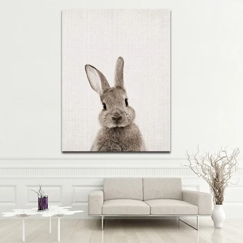 

DIY Colorings Pictures by Numbers with Rabbit Picture Drawing Relief Painting by Numbers Framed Home Canvas One Piece Animal