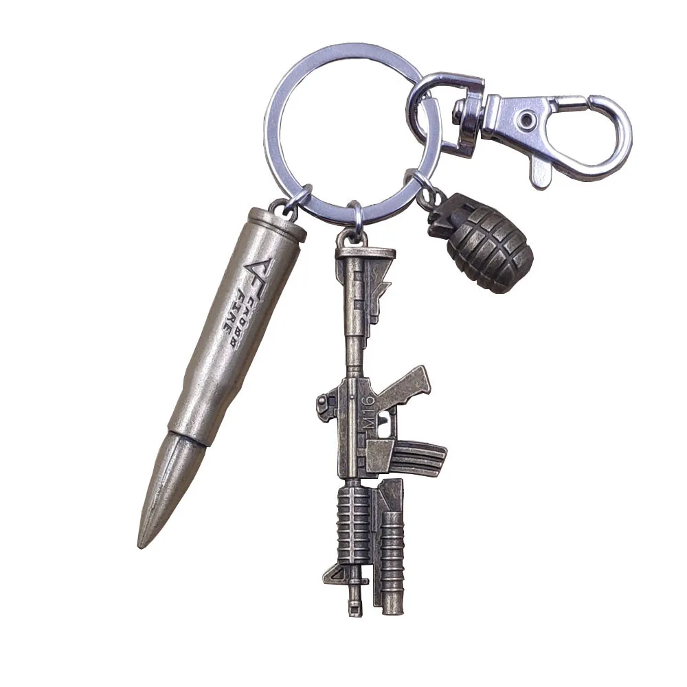 Retro Grenades Model Keychain Key Ring Metal Accessories Bag Pendant Gift 