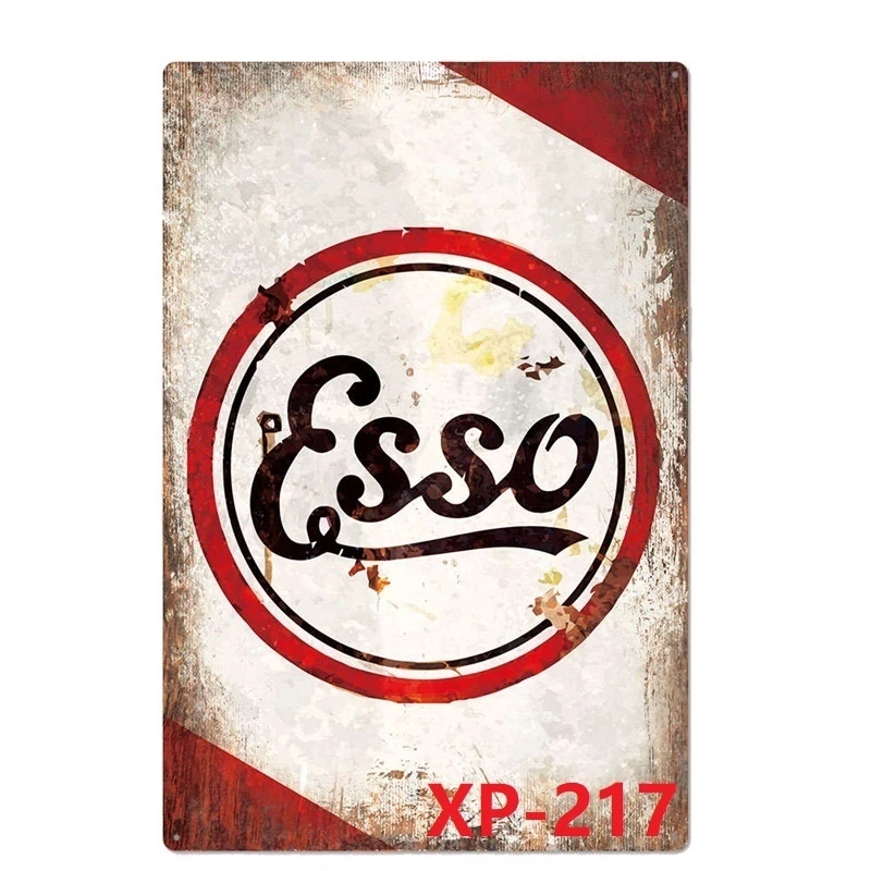 Синий Esso дополнительный двигатель масло Металл Винтаж Олово знак 20x30 см стены искусства табличка для кофе дома Бар магазин и т. Д - Цвет: Синий