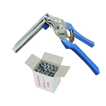 

Poultry Cage Clamp Installation 600 M Nails fastening clamp Chicken Rabbit Mink Fox Bird Dog Cage clamp installation Tools