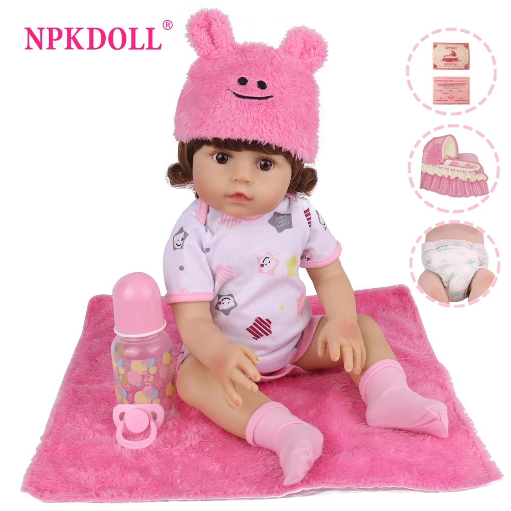 NPKDOLL Reborn Baby 18 дюймов винил реалистичные игрушки для детей поддельные детские
