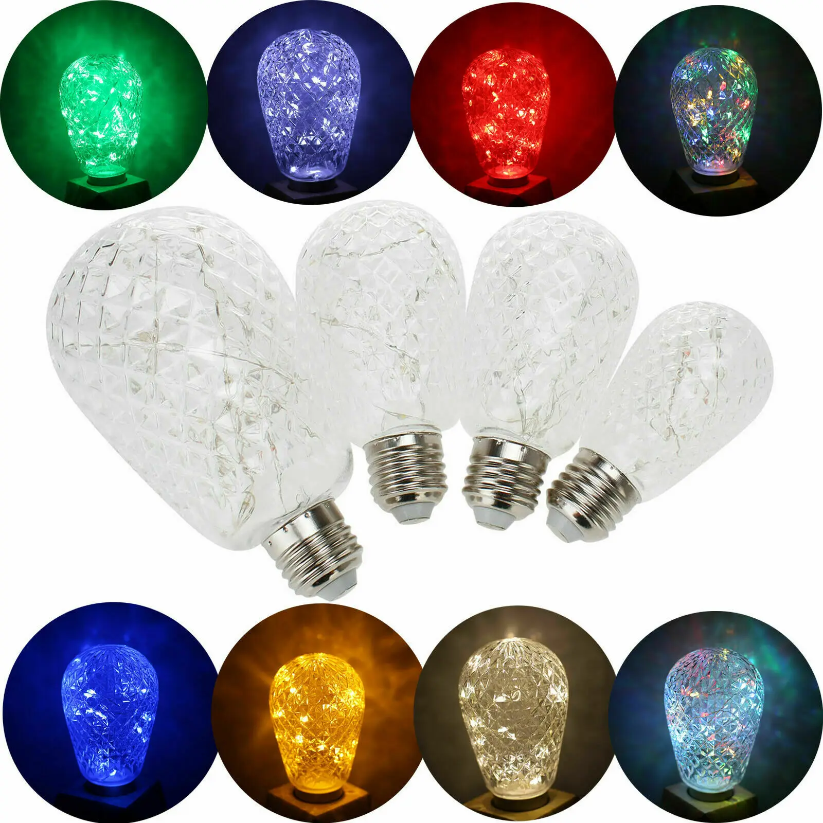 

Colorful E27 3W LED String Fairy Light Strip Light Lamps Christmas Wedding Party Decoration 85-265V Red Blue Green RGB LED Lamp