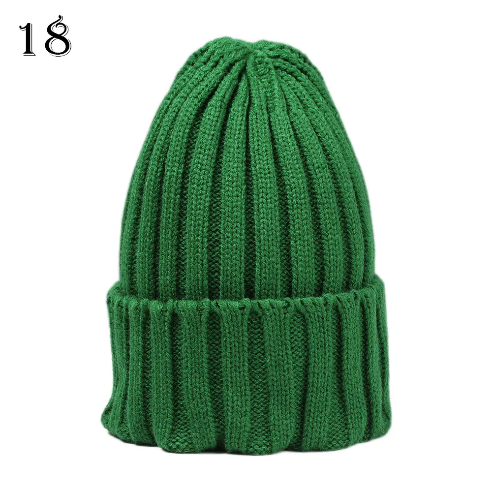 1 шт., модная Женская осенне-зимняя теплая шапка, вязанная шерстяная шапка, мягкая вязанная крючком шерстяная меховая шапочка с помпоном, регулируемая шапка - Цвет: 18