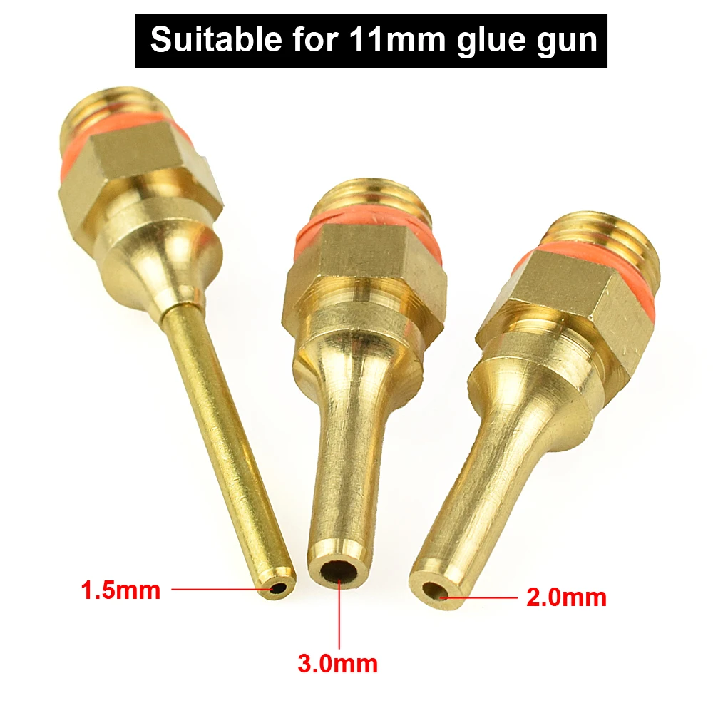 Hot melt glue gun nozzle Large Diameter Hot Melt Glue Gun Nozzle 1.5x55mm 2.0x38mm 3.0x38mm 3PCS/lot Steel Material