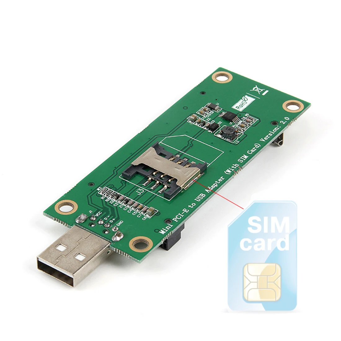 XT-XINTE Mini PCI-E беспроводной WWAN к USB 2,0 адаптер карта с sim-картой слот для WWAN/LTE модуль 3g/4G для HUAWEI EM730